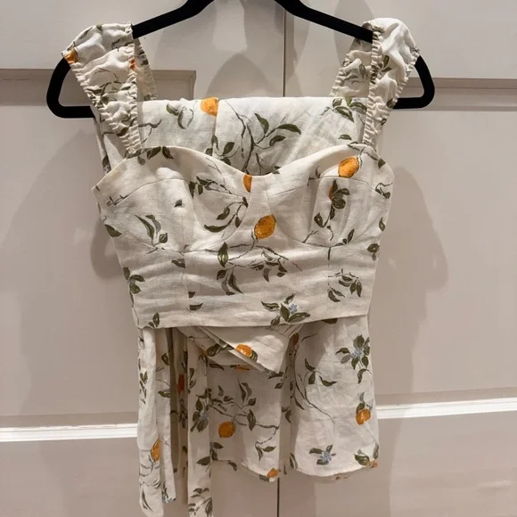 Reformation Clyde In Citron 2 Piece Set - Picture 5 of 7